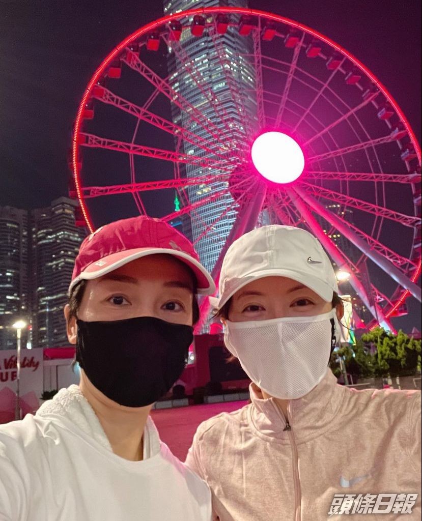 前晚兩人又相約去中環夜跑。
